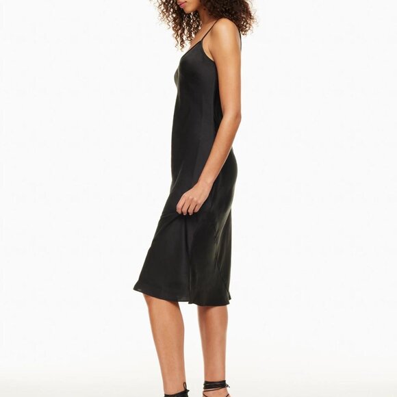 Wilfred Only Slip Satin Midi Dress - Black, Medium - Picture 9 of 9